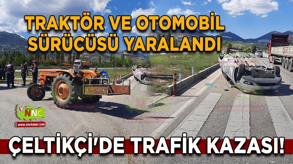 Çeltikçi'de kaza sürücüler yaralandı