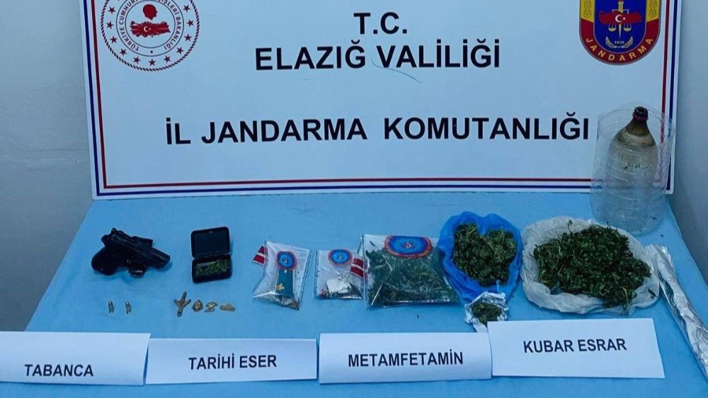 Elazığ jandarma ekiplerinden uyuşturucu operasyonu