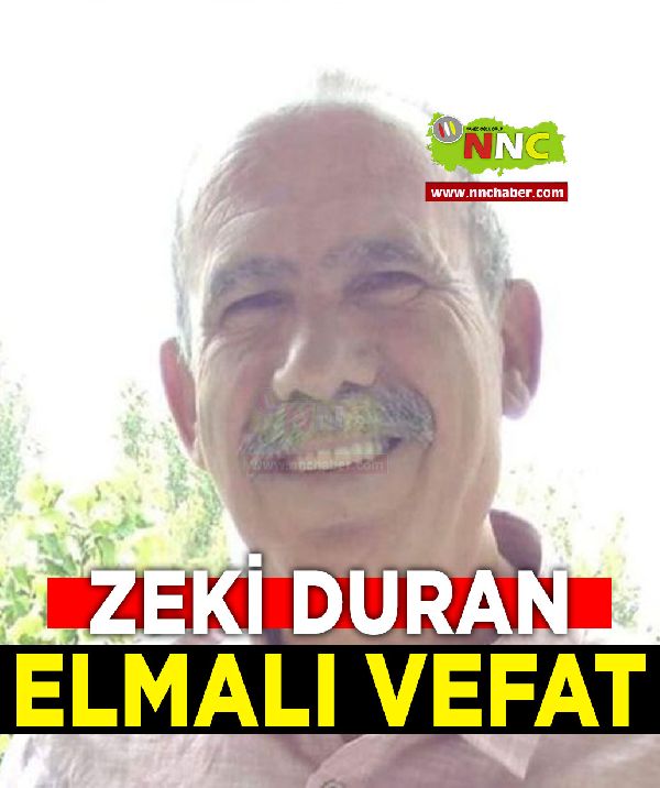 Elmalı Vefat Zeki Duran 