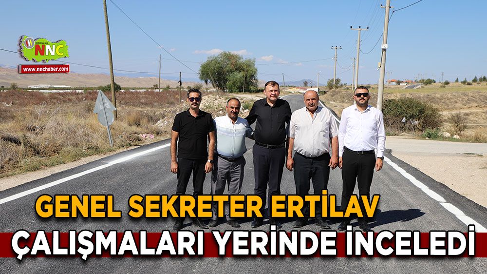 Genel Sekreter Ertilav Kemer'deki asfalt çalışmalarını yerinde inceledi