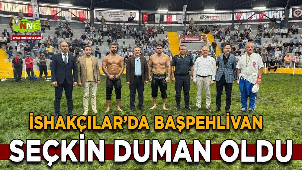 İshakçılar Yağlı Güreşlerinde Başpehlivan Seçkin Duman