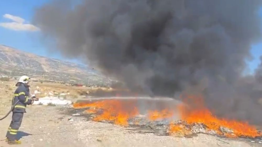  Kahramanmaraş’ta atık lastik yangını