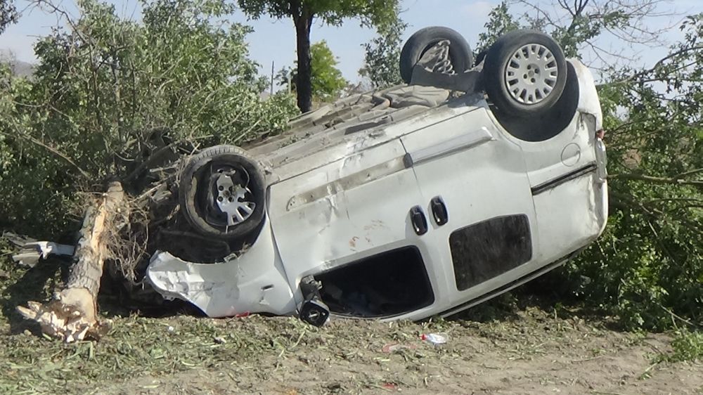 Konya'da kaza araç ağaçlara çarptı 1 yaralı