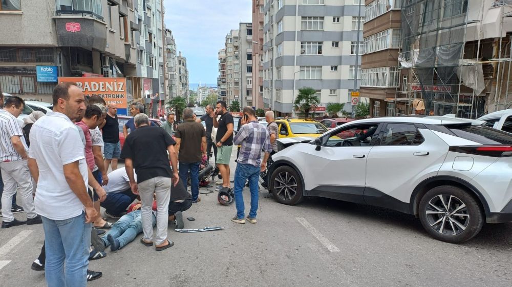 Samsun'da trafik kazası 1 kişi yaralandı