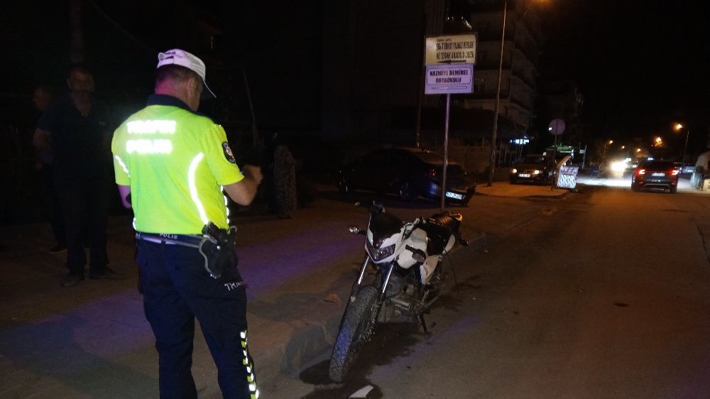 Samsun'da trafik kazası motosiklet sürücüsü yaralandı