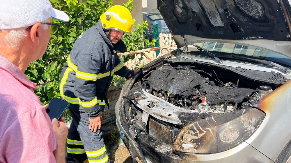 Sinop'ta otomobil yangını 