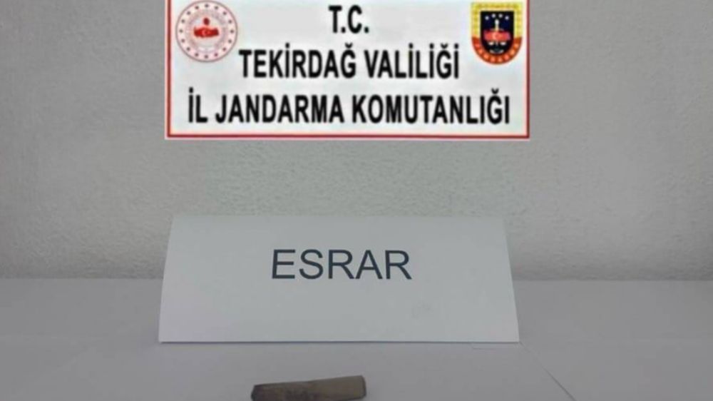 Tekirdağ'da jandarmadan uyuşturucu operasyonu