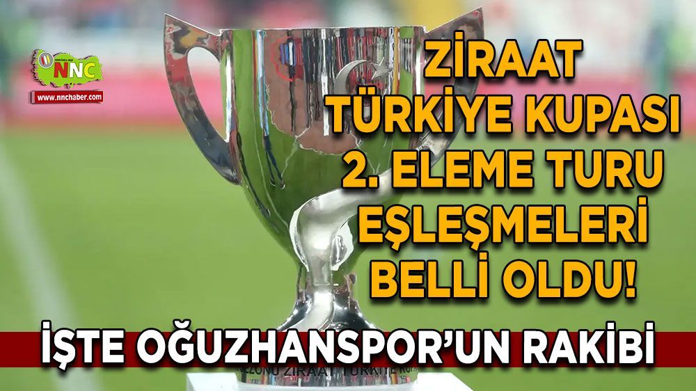 Ziraat Türkiye Kupası 2. Eleme Turu Eşleşmeleri Belli oldu İşte Oğuzhanspor rakibi belli oldu