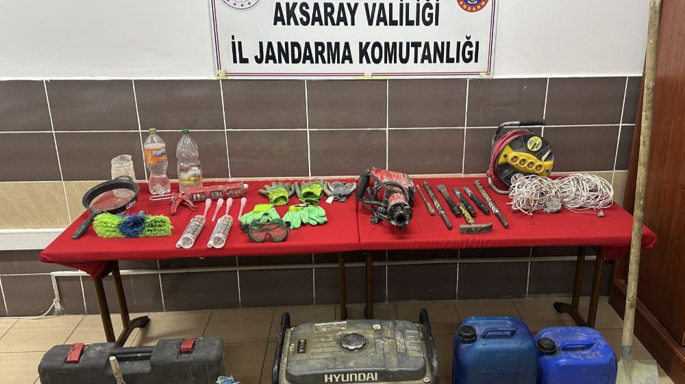 Aksaray'da kaçak kazı operasyonu