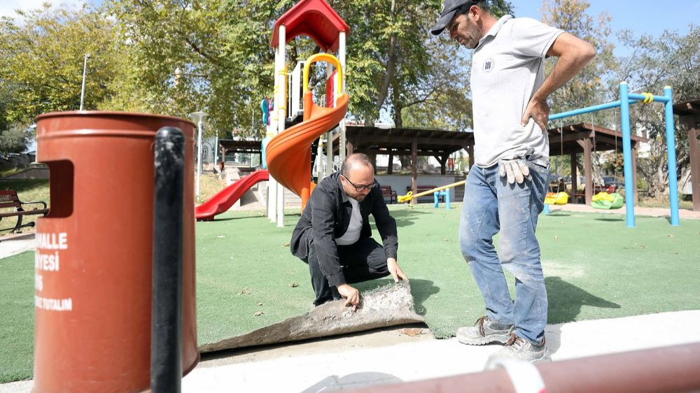 Ankara Yenimahalle'de Parklar yenileniyor bakımları Yapılıyor 