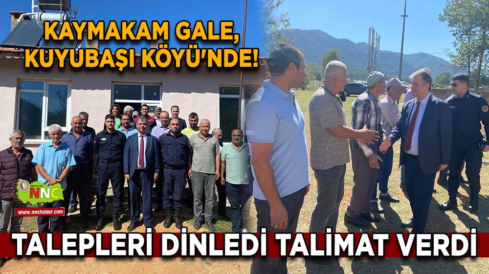 Bayram Gale, Kuyubaşı Köyü'nde! Talepleri dinledi talimat verdi