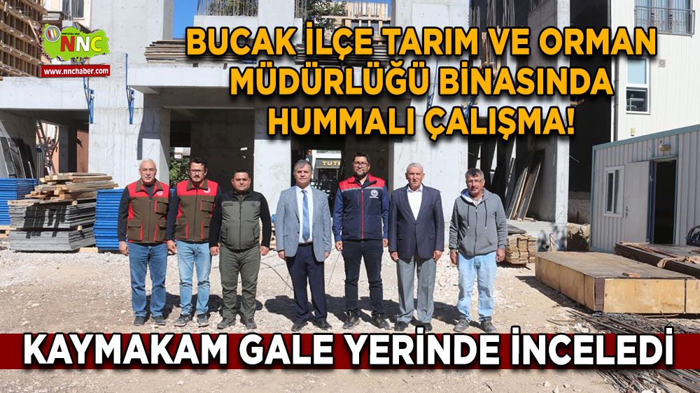 Bucak İlçe Tarım ve Orman Müdürlüğü binasında hummalı çalışma! Bayram Gale yerinde inceledi