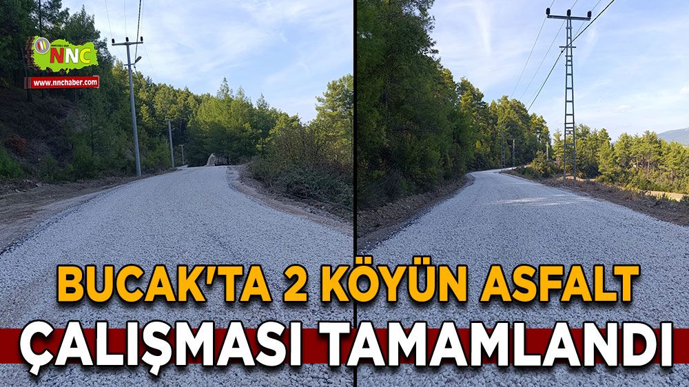 Bucak'ta 2 köyün asfalt çalışması tamamlandı