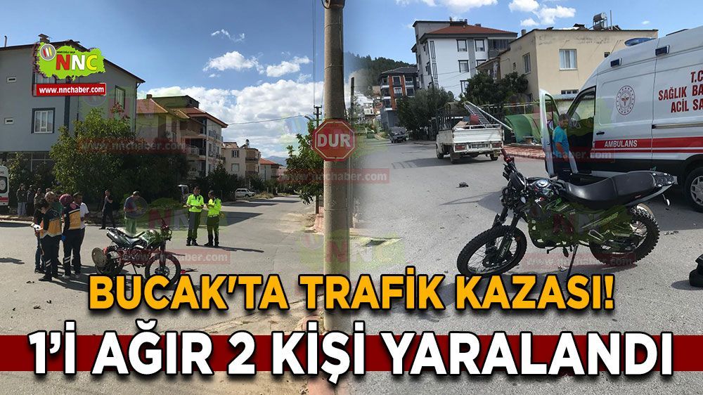 Bucak'ta kamyonetle motosiklet çarpıştı! 2 kişi yaralandı