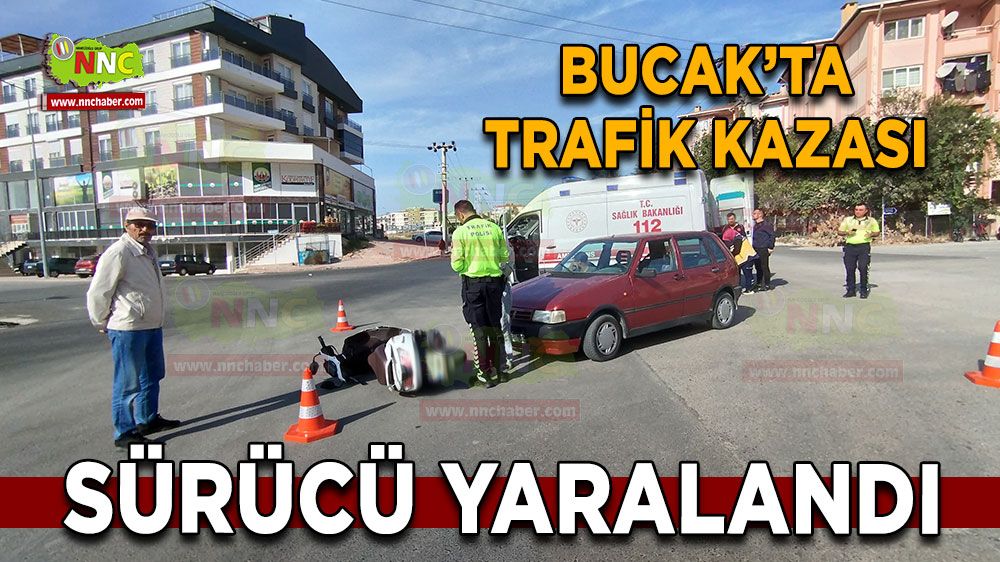 Bucak'ta trafik kazası! 70Evler'de sürücü yaralandı