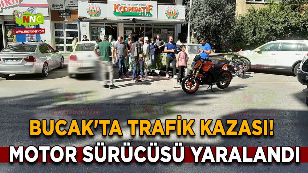 Bucak'ta trafik kazası! Hoca Ahmet Yesevi'de sürücü yaralandı