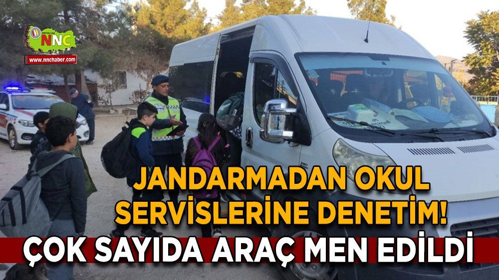 Burdur'da jandarma ekipleri okul servislerini tek tek denetledi