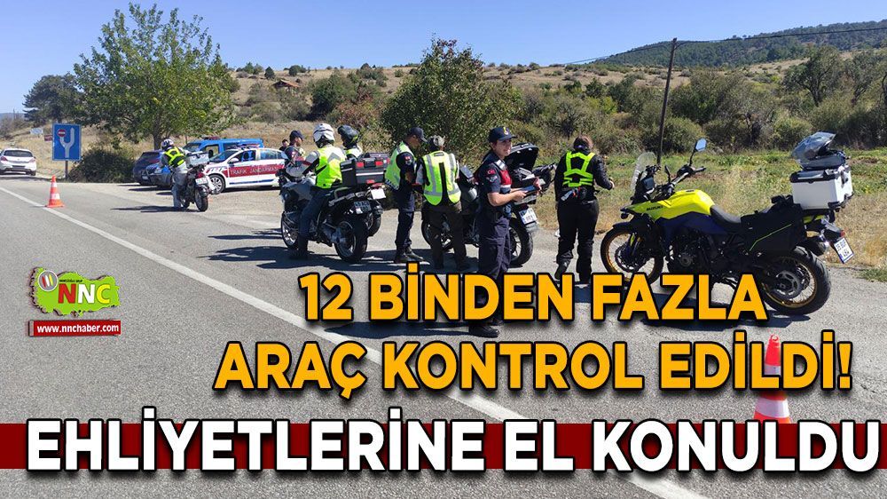 Burdur'da jandarma ekiplerinden yoğun trafik denetimi