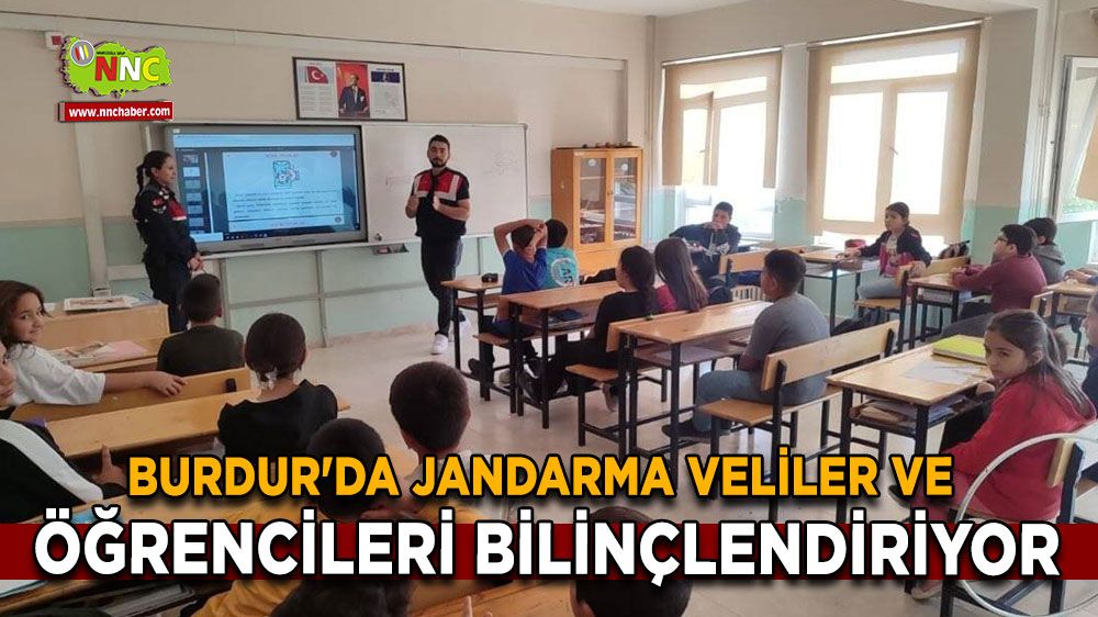 Burdur'da jandarma veliler ve öğrencileri bilinçlendiriyor