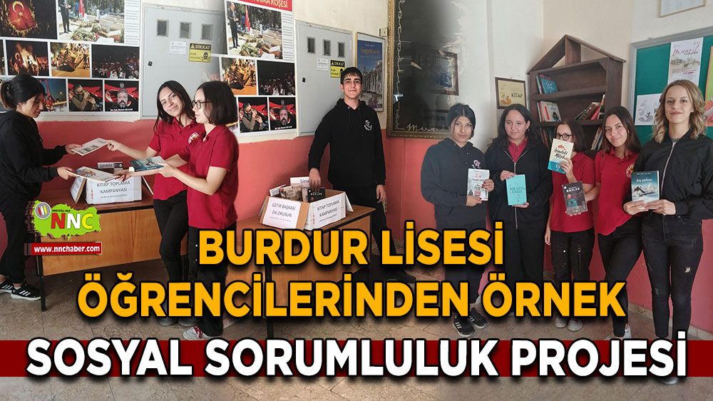 Burdur Lisesi öğrencilerinden örnek sosyal sorumluluk projesi! Askıda kitap