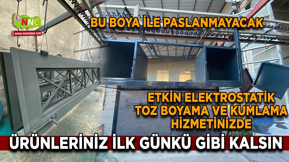 Etkin Elektrostatik Toz Boyama ve Kumlama hizmetinizde! Bu boya ile paslanmayacak! Ürünleriniz ilk günkü gibi kalsın