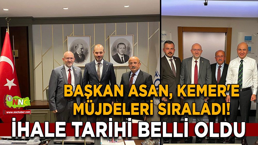 İsmail Asan, Kemer'e müjdeleri sıraladı! İhale tarihi belli oldu