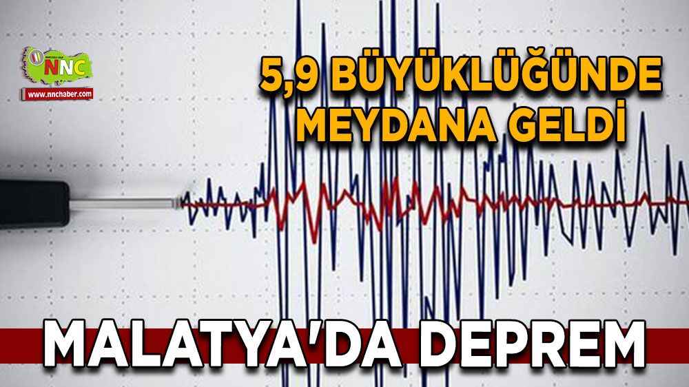 Malatya'da deprem 5,9 büyüklüğünde meydana geldi