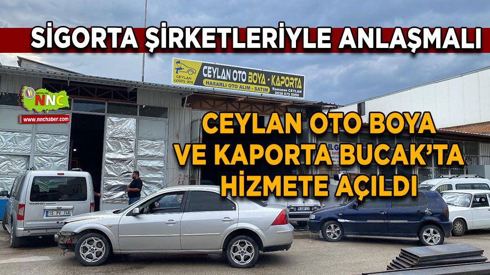 Sigorta şirketleriyle anlaşmalı! Ceylan Oto Boya ve Kaporta Bucak’ta hizmete açıldı