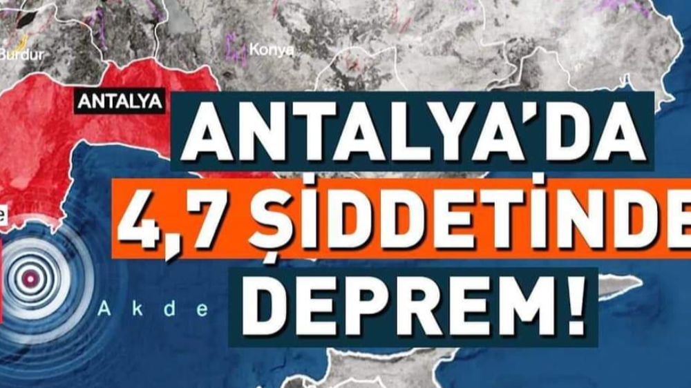 Son Dakika Antalya Kaş Açıklarında Deprem 