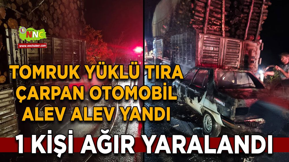 Son dakika haberi! Denizli Antalya karayolunda tıra çarptı alevler içinde kaldı