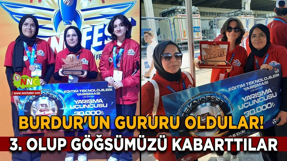 Teknofest 2024'te Burdur rüzgarı İmam Hatipli öğrenciler 3. oldular