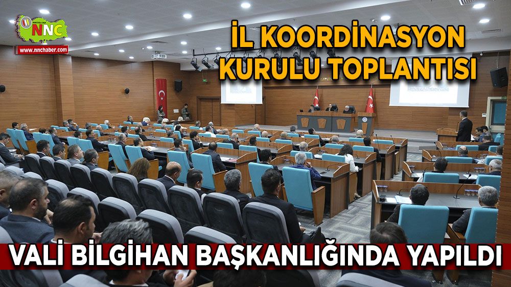 Vali Bilgihan başkanlığında Burdur İl Koordinasyon kurulu 2024 3. dönem toplantısı