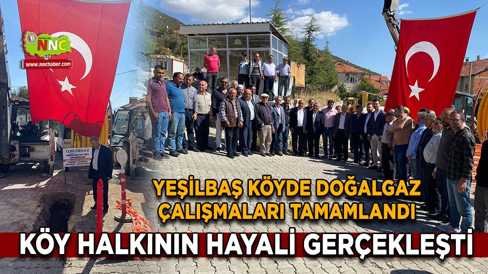 Yeşilbaş Köyde Doğal Gaz Çalışmaları Tamamlandı