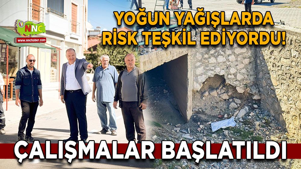 Yoğun yağışlarda risk teşkil ediyordu! Çalışmalar başlatıldı