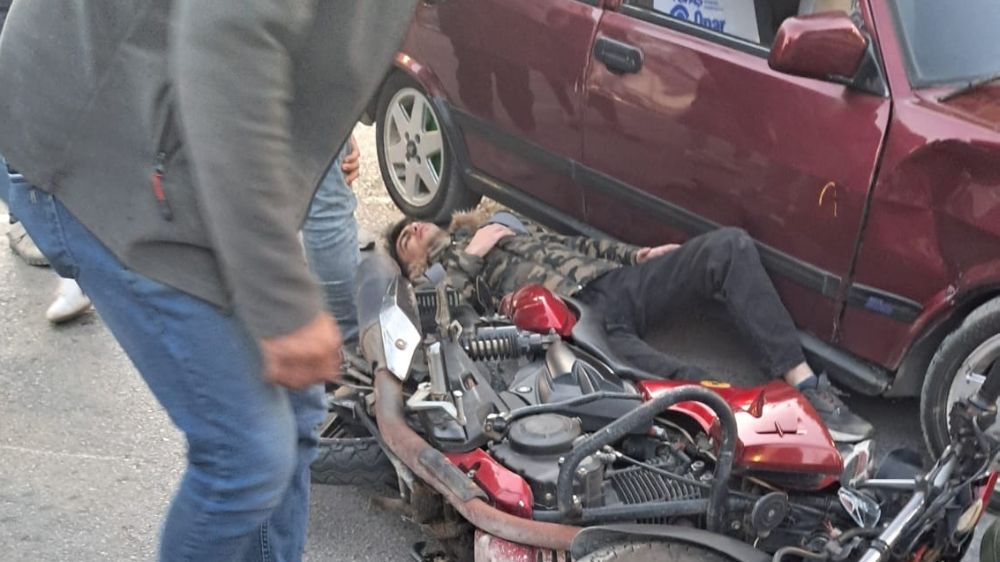 Ağlasun 'da Kaza motor Sürücüsü Yaralandı 