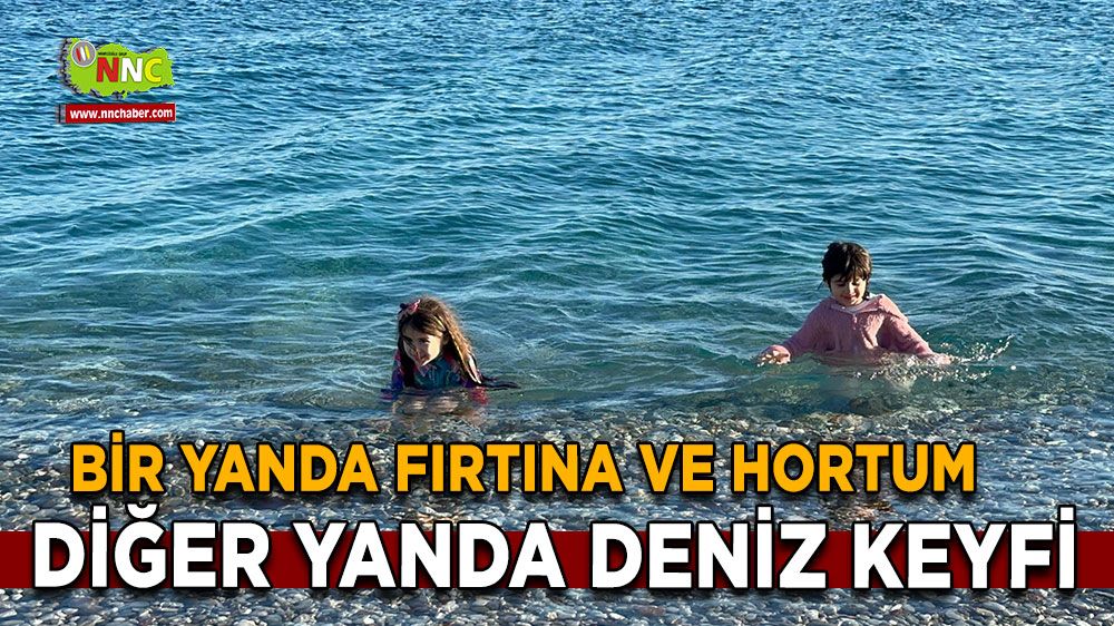 Antalya’da Fırtına Etkili Oldu, Konyaaltı Sahili Güneşli Havanın Tadını Çıkardı