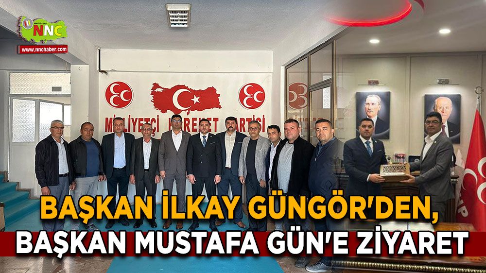 Başkan İlkay Güngör'den, MHP İl Başkanı Mustafa Gün'e ziyaret