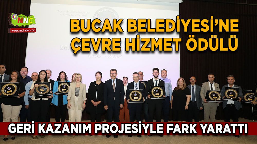 Bucak Belediyesi’ne Çevre Hizmet Ödülü: Geri Kazanım Projesiyle Fark Yarattı