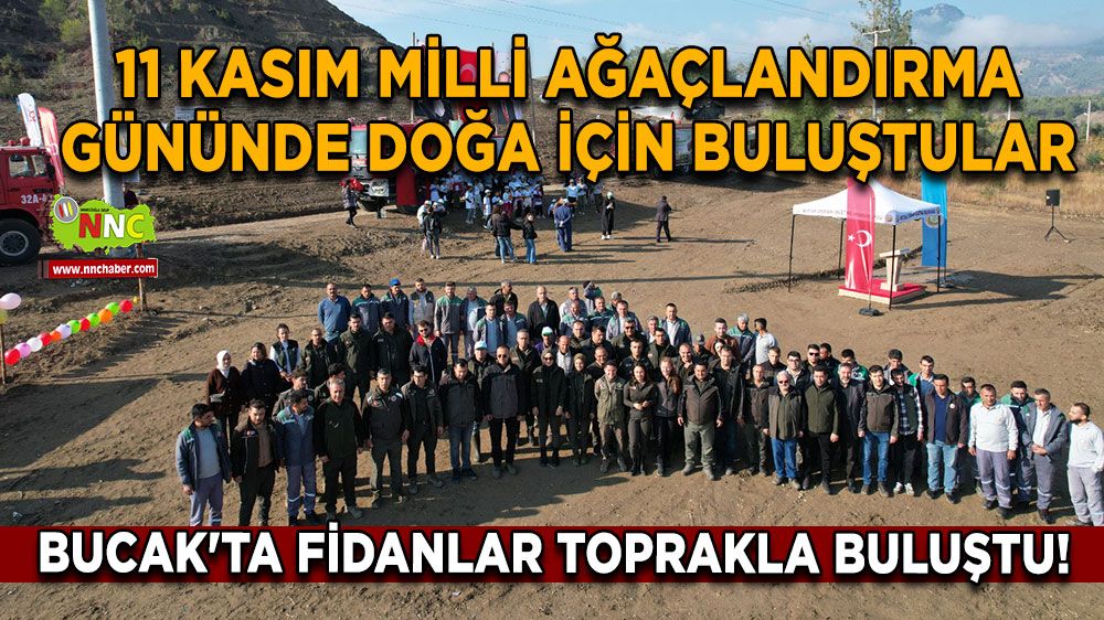 Bucak'ta fidanlar toprakla buluştu! 11 Kasım Milli Ağaçlandırma Gününde doğa için buluştular