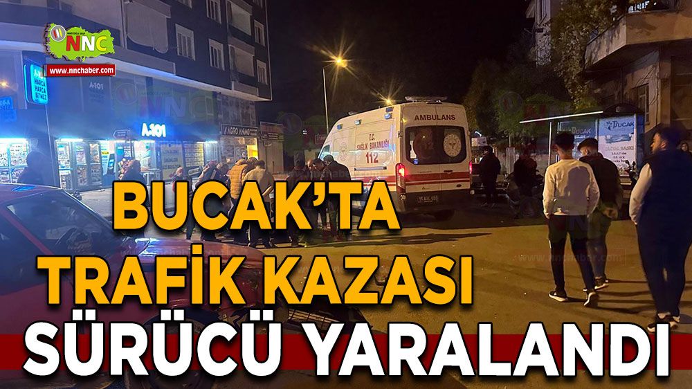 Bucak'ta kavşakta trafik kazası! Motor sürücüsü yaralandı