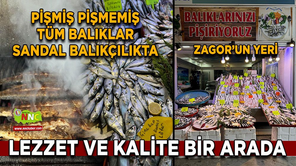 Bucak'ta pişmiş pişmemiş tüm balıklar Sandal Balıkçılıkta Lezzet ve kalite bir arada