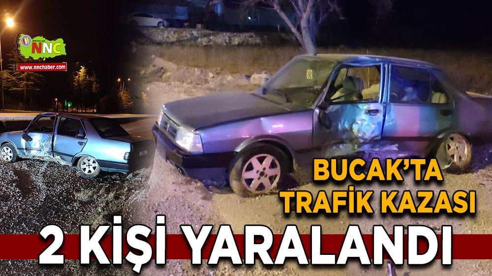 Bucak'ta trafik kazası 2 kişi yaralandı