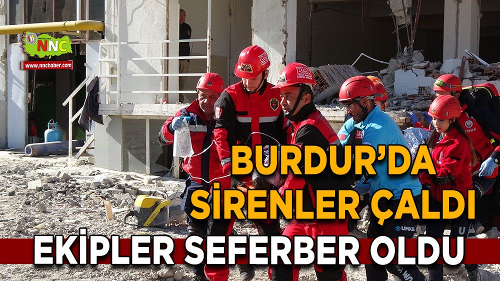 Burdur’da gerçeği aratmadı! 5,7 şiddetindeki deprem tatbikatı