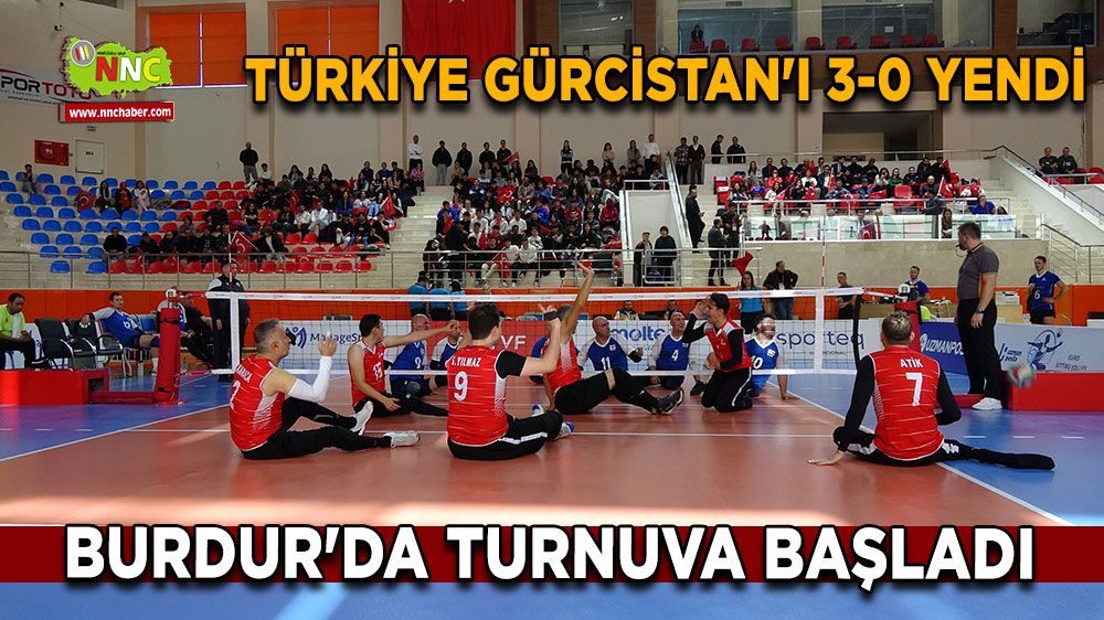 Burdur'da turnuva başladı Türkiye Gürcistan'ı 3-0 yendi