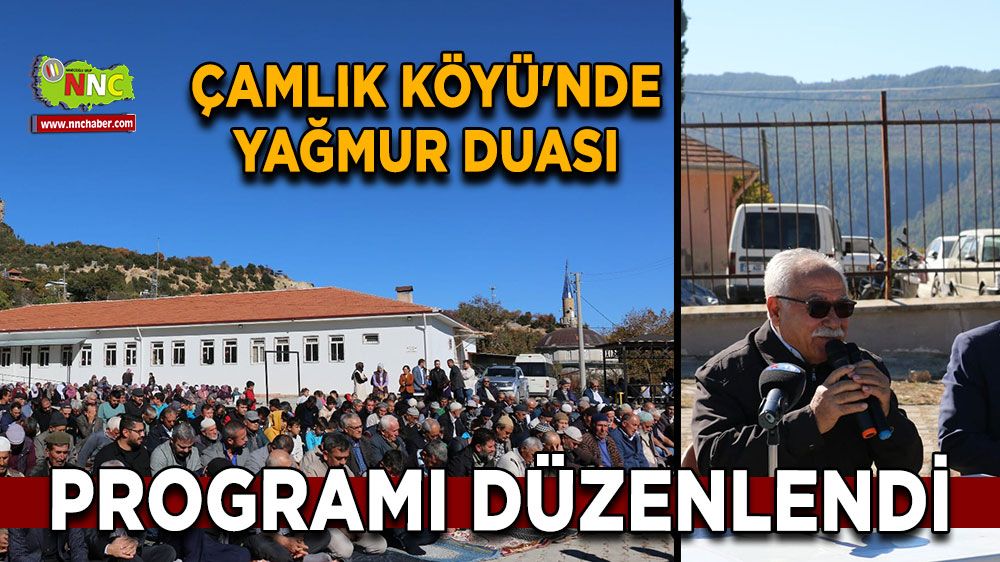 Çamlık Köyü'nde Yağmur duası programı düzenlendi