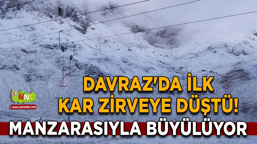 Davraz'da ilk kar zirveye düştü! Beyazlara büründü