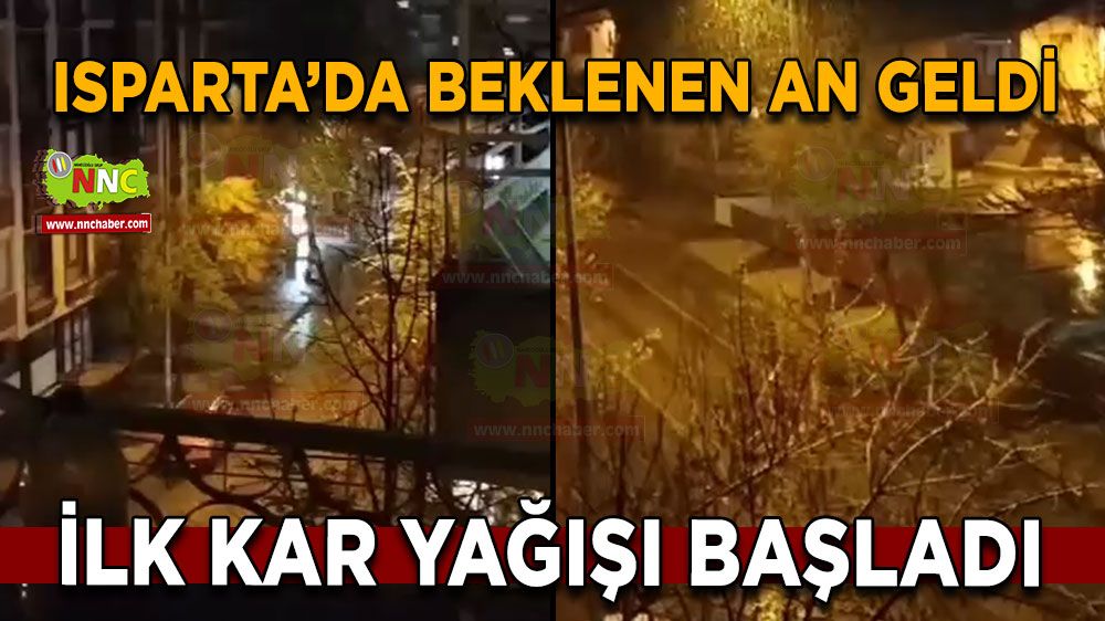 Isparta’da mevsimin ilk kar yağışı başladı