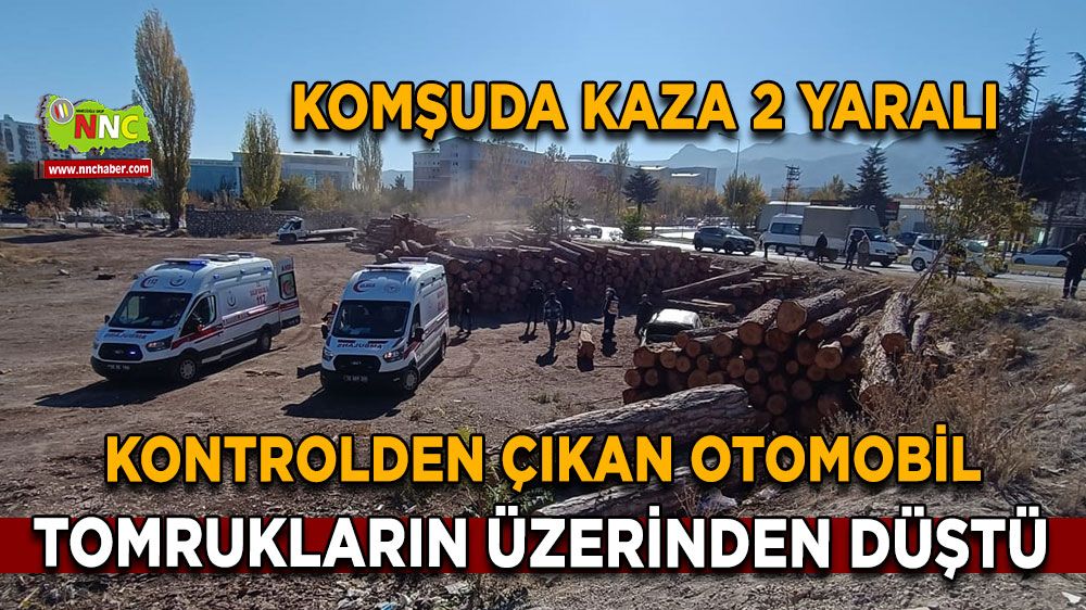 Isparta'da trafik kazası! Virajı alamadı, tomrukların üstünden düştü