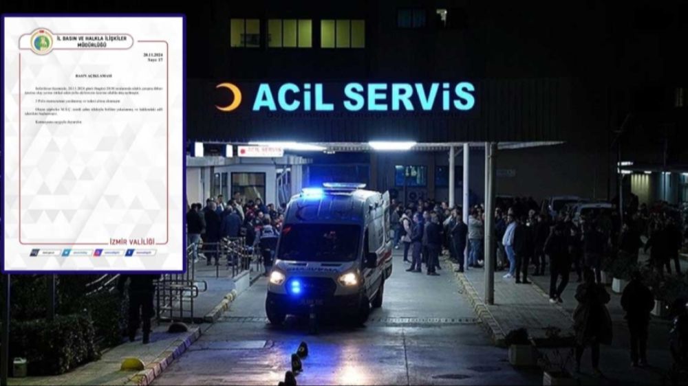 İzmir  valiliği  Açıkladı  3 polis memuru yaralanırken, saldırgan M.S.Ç. silahıyla birlikte yakalandı 