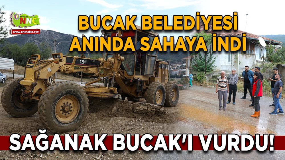 Sağanak Bucak'ı vurdu! Bucak Belediyesi anında sahaya indi